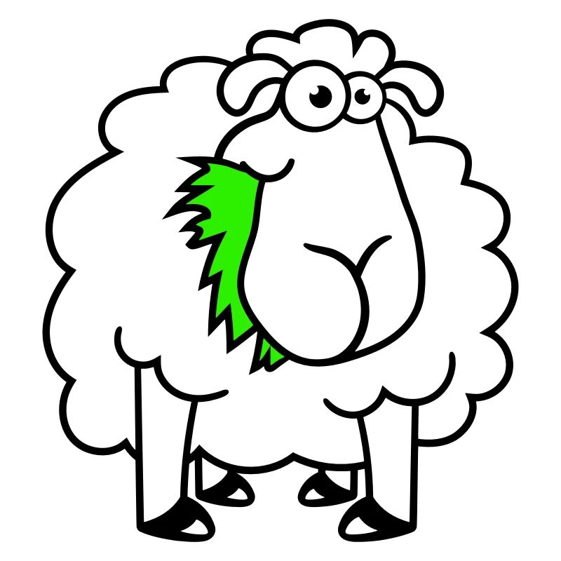 Sheep Eats Grasses Eat Grass Hungry Funny