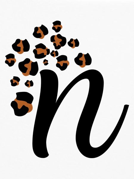Buchstabe n Leopardenmuster