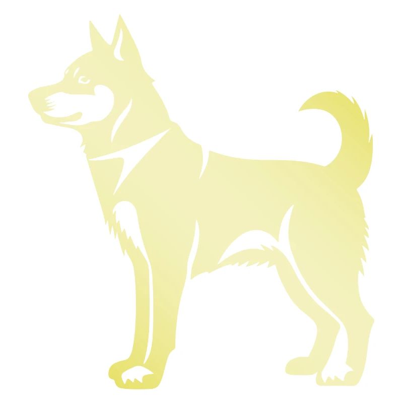 Silhouette de chien husky