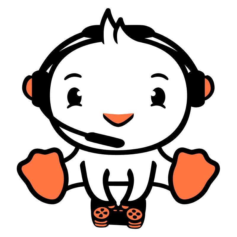 Bird Playing Gamer Nerd Console Headset Controller