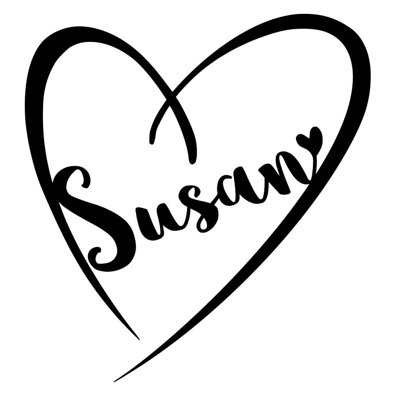 Susan Surname First name in heart frame