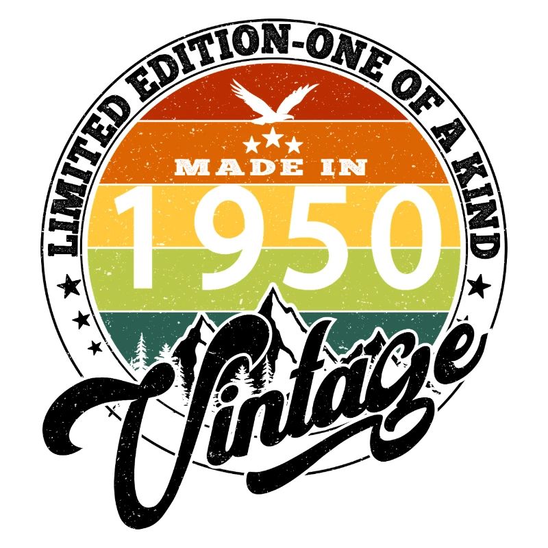 1950 Anniversaire Né en 1950 vintage Rétro. Editio