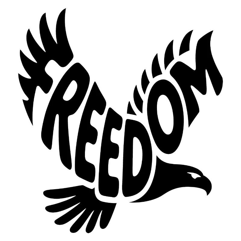 Freedom - Cool Bald Eagle Logo