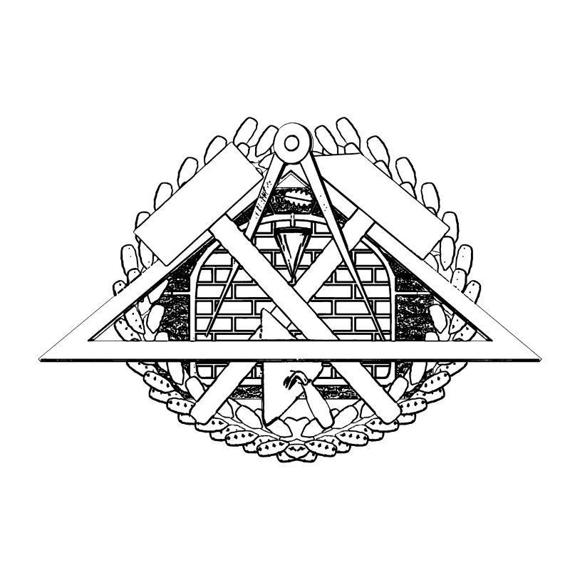Pattern emblem symbol mason craft.