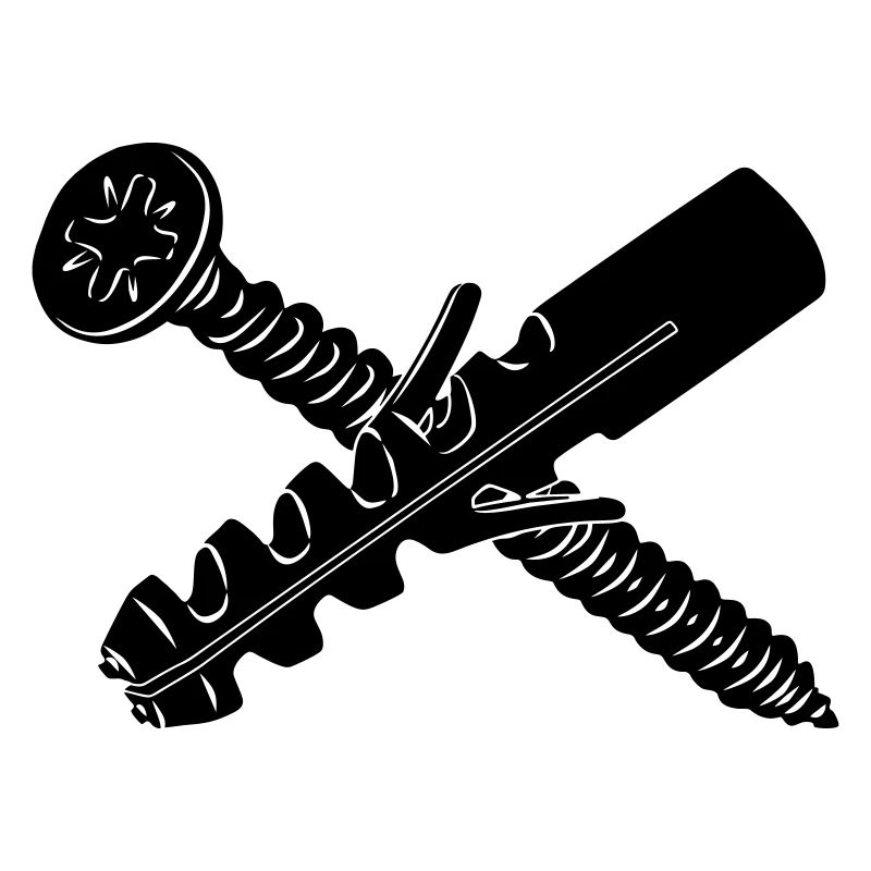 Screw and plug for wall