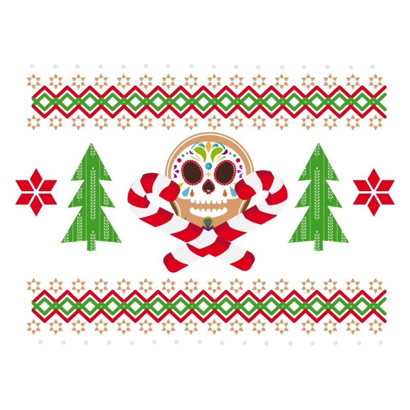 Gingerbread Man Sugar Skull Pattern for Christmas