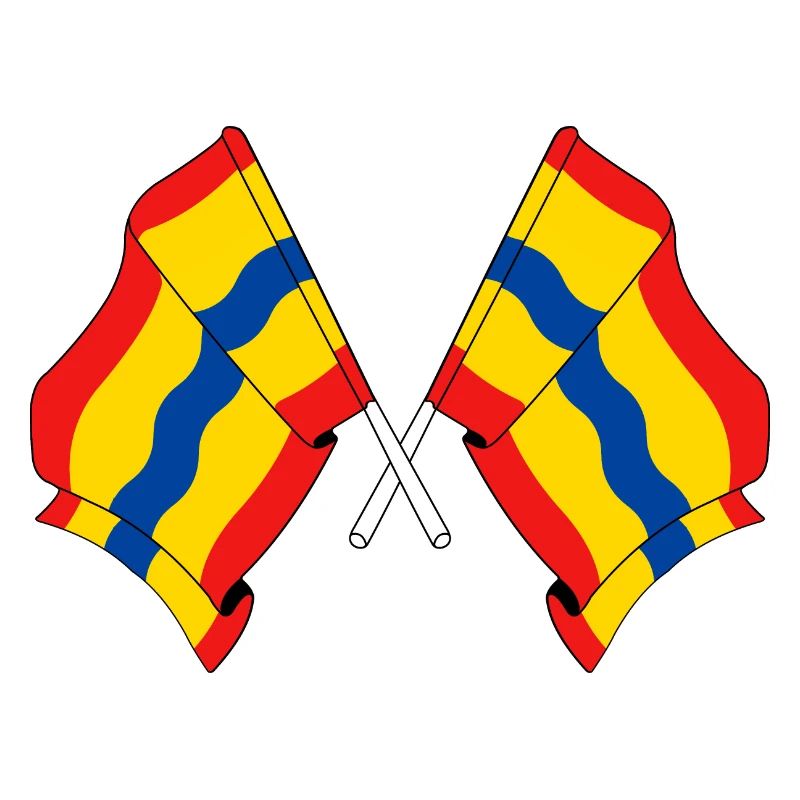 Deux drapeaux de la province d'Overijssel