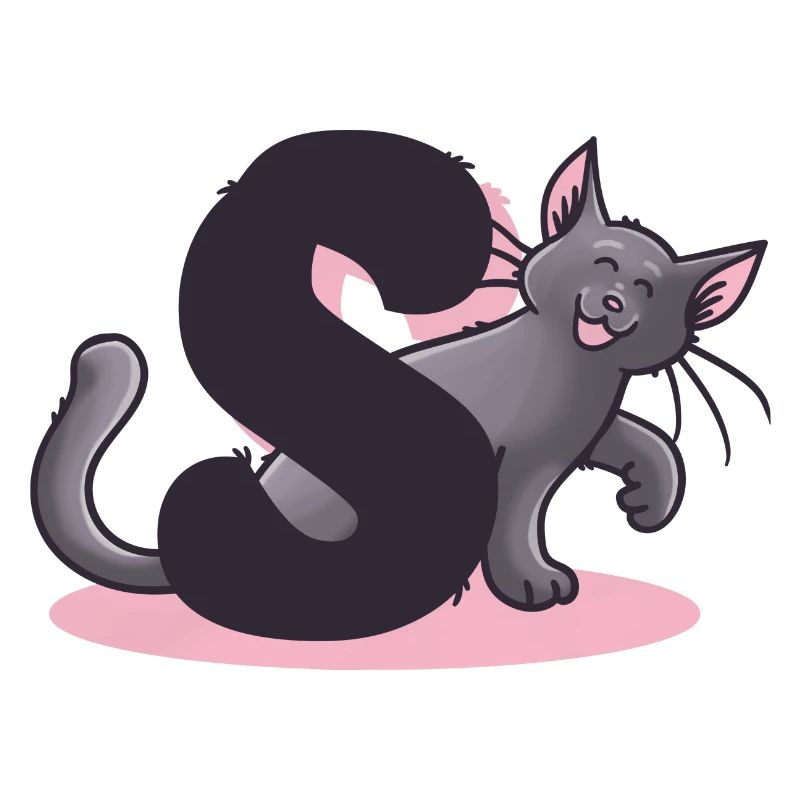 Katze Buchstabe S