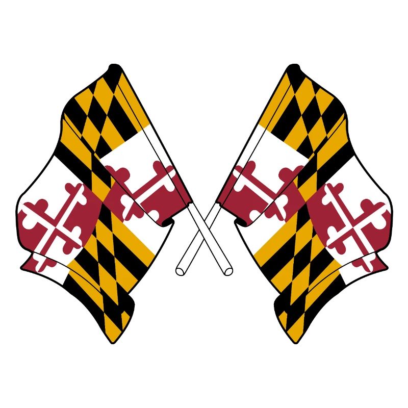 Two Flags Crossed Maryland