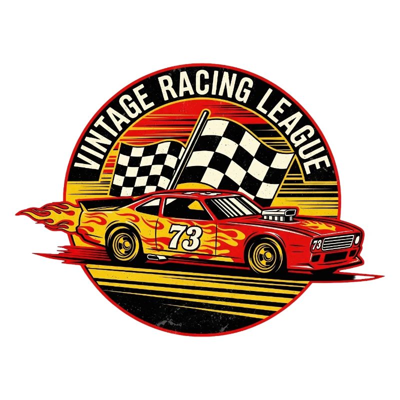 Conception de drapeaux de course vintage