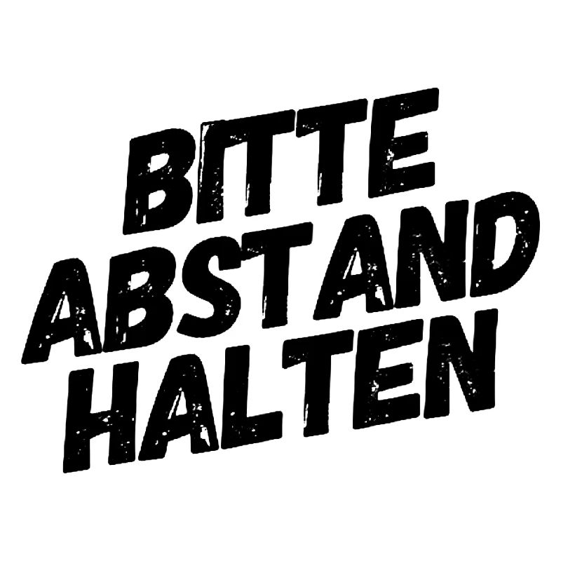 Please keep your distance Corona Crisis Note