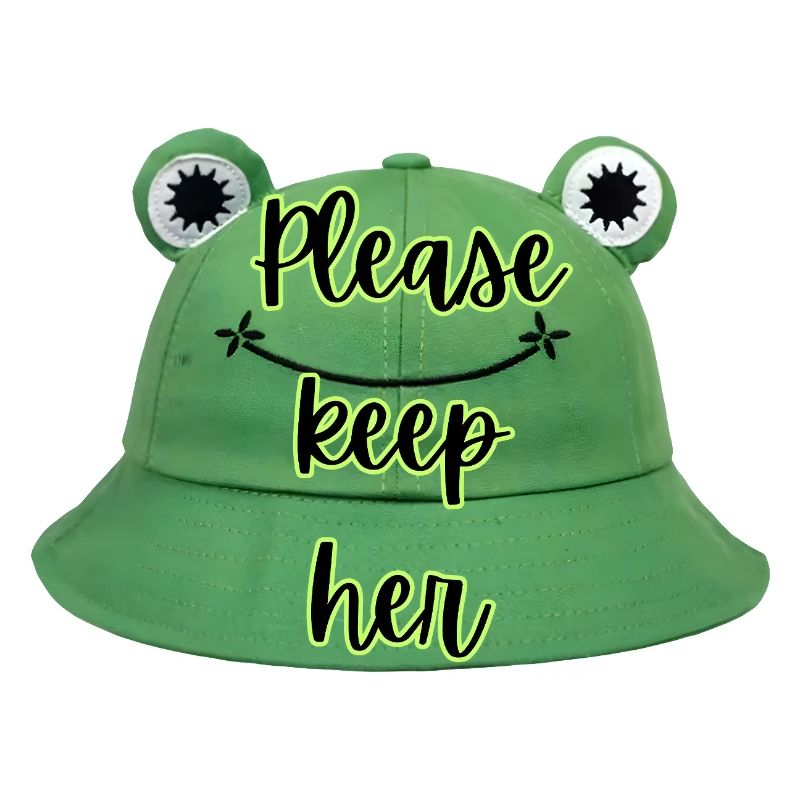Please keep here - Frog hat