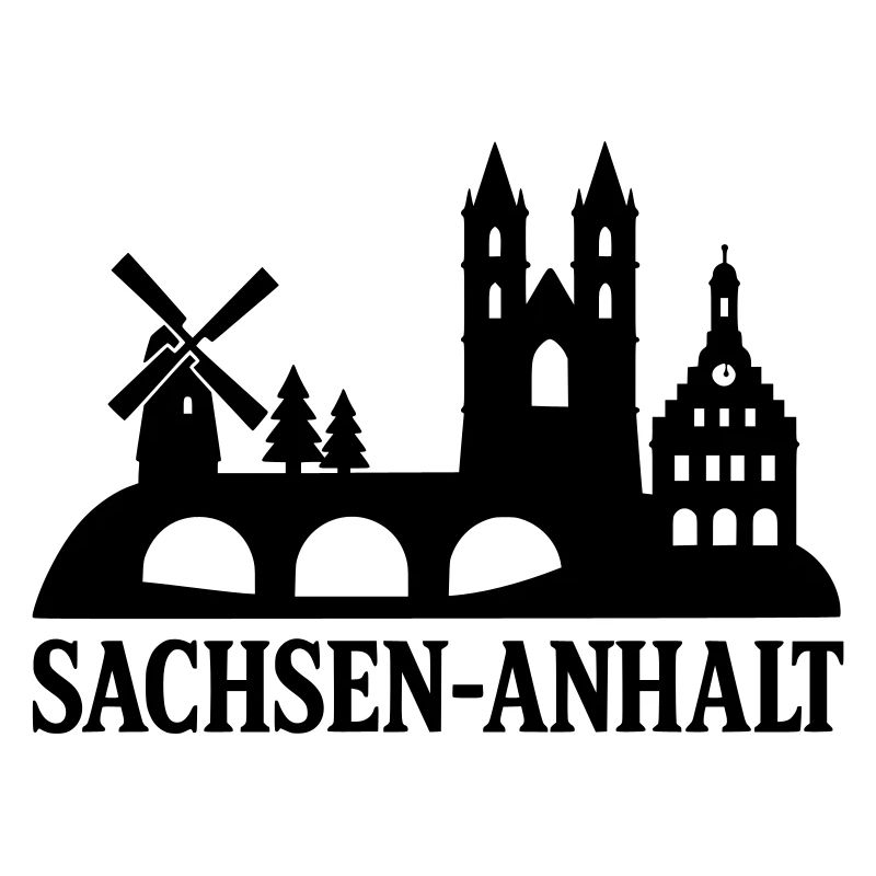 Saxony Anhalt State Silhouette
