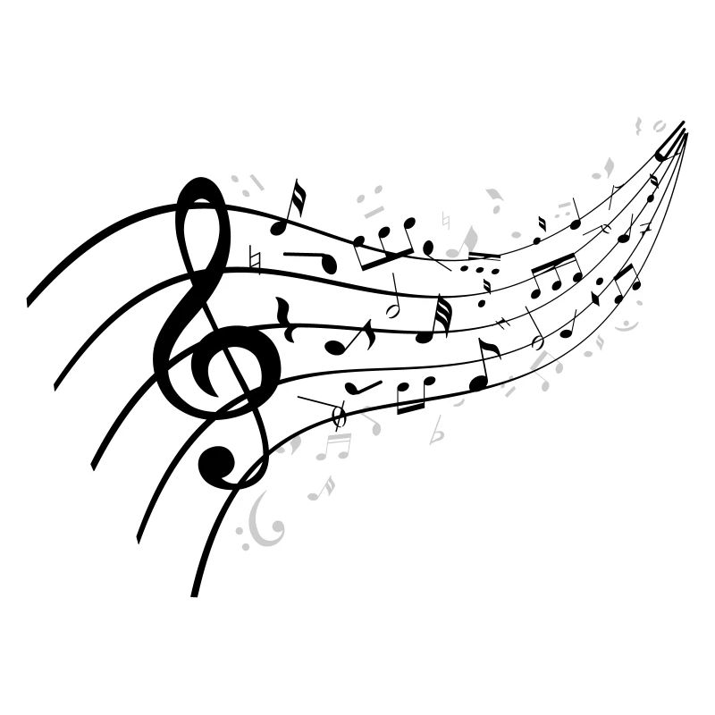 Nuit noire avec nœud musical