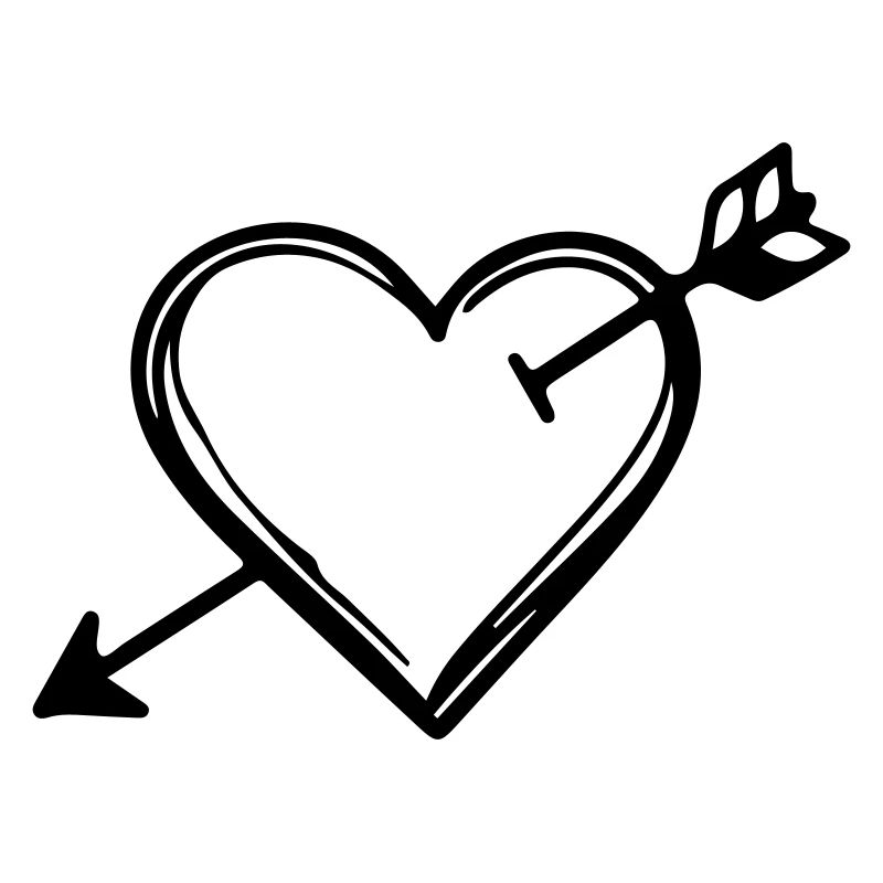 Icône de flèche en forme de cœur