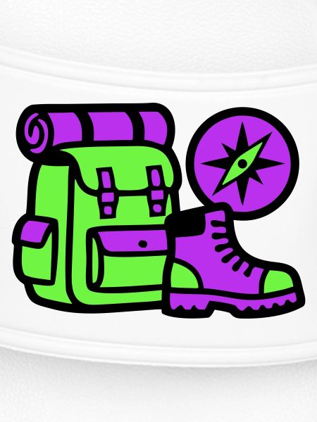 Hiking Backpack Compass Graphic