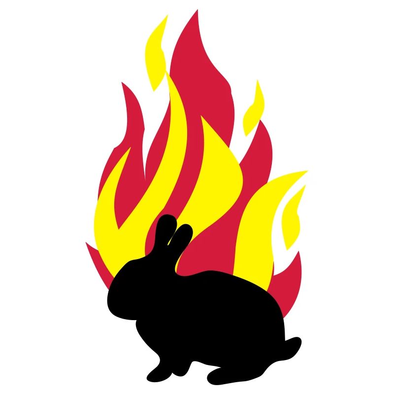 Hase mit Feuer