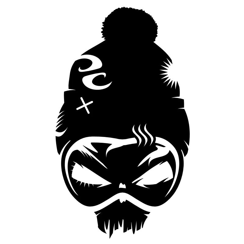 Skull with snowboard goggles