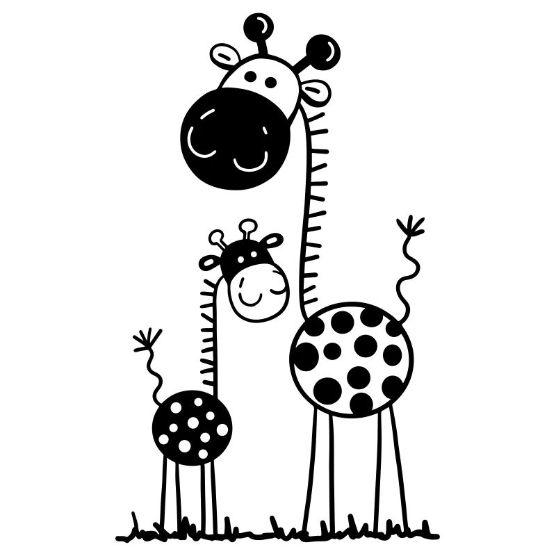 Drôle Girafes
