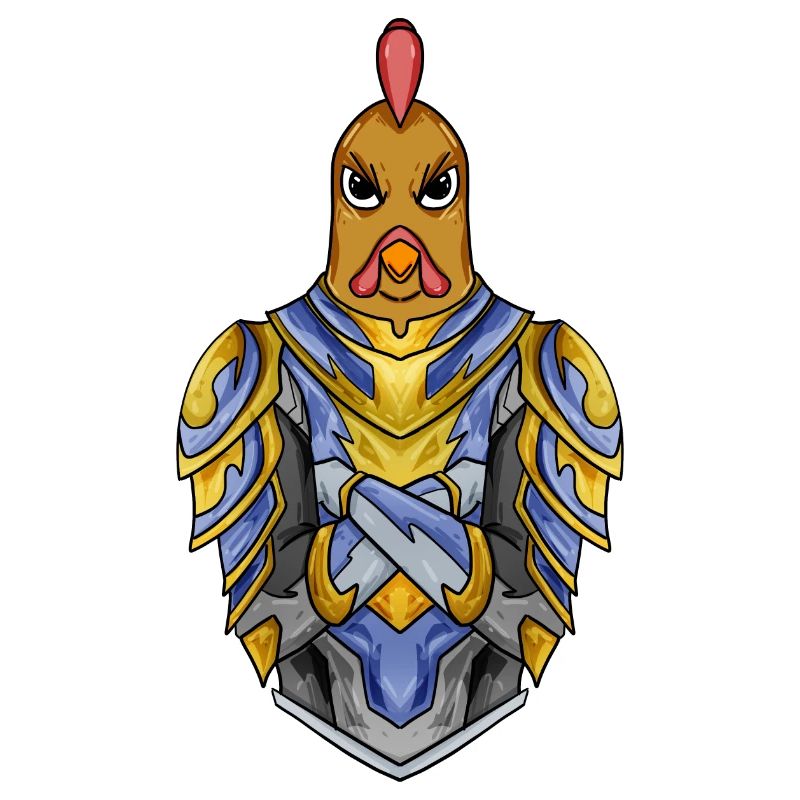 Knight Chicken with Armor Crusader