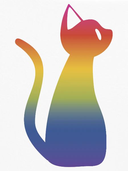 Regenbogen Katze