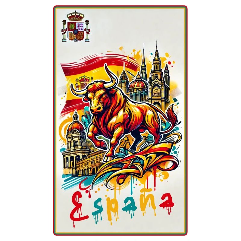 Taureau de l'Espagne Drapeau de l'Espagne