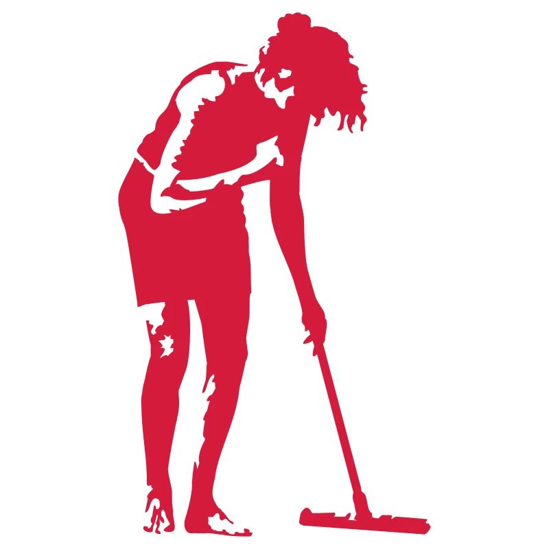 Frau beim Putzen