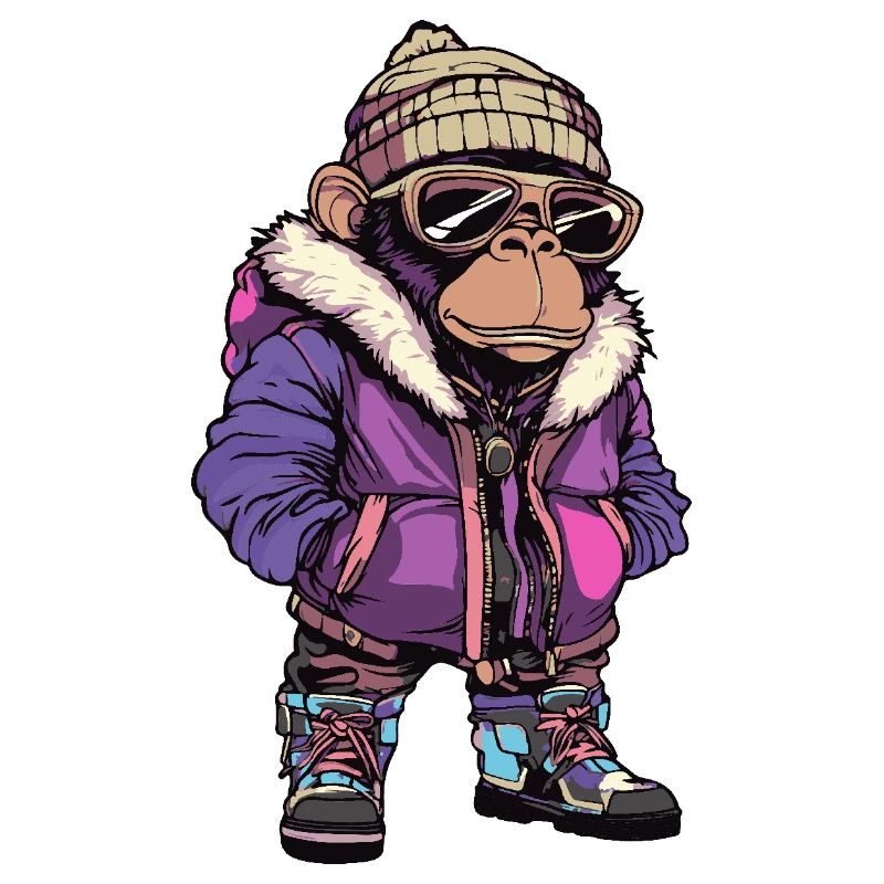 Affe Lustig Winter