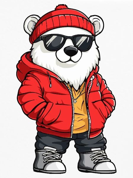 Eisbär Cool Comic