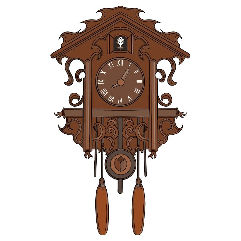 Vintage Rustic Cuckoo Clock Charm
