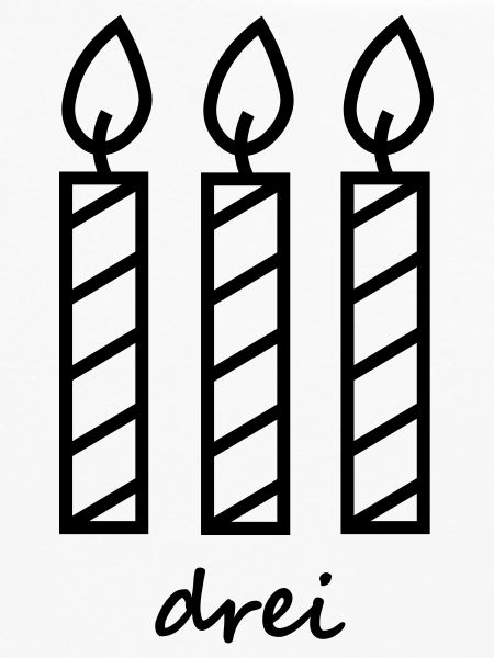 Birthday Three Candles