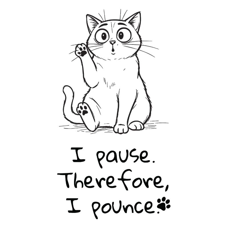 Pause & Pounce – Cat Lover Tee