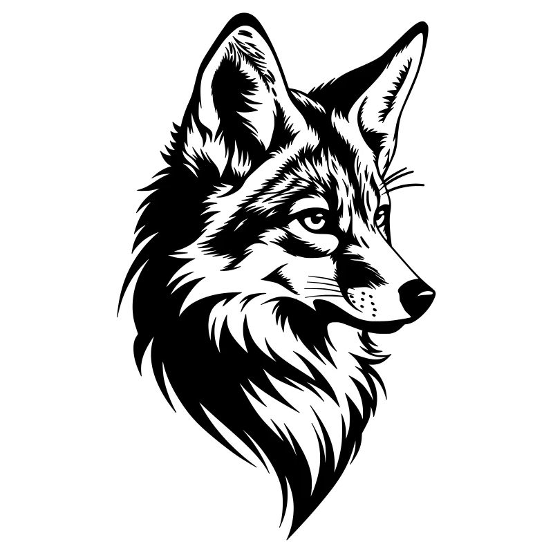 Fox Head Realistic Tattoo Style