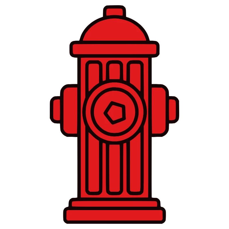 Classic Bold Red Fire Hydrant