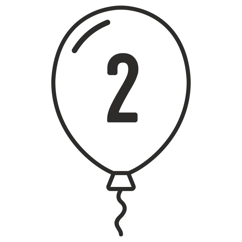 Ballon numéro 2 – Conception d’anniversaire et de fête