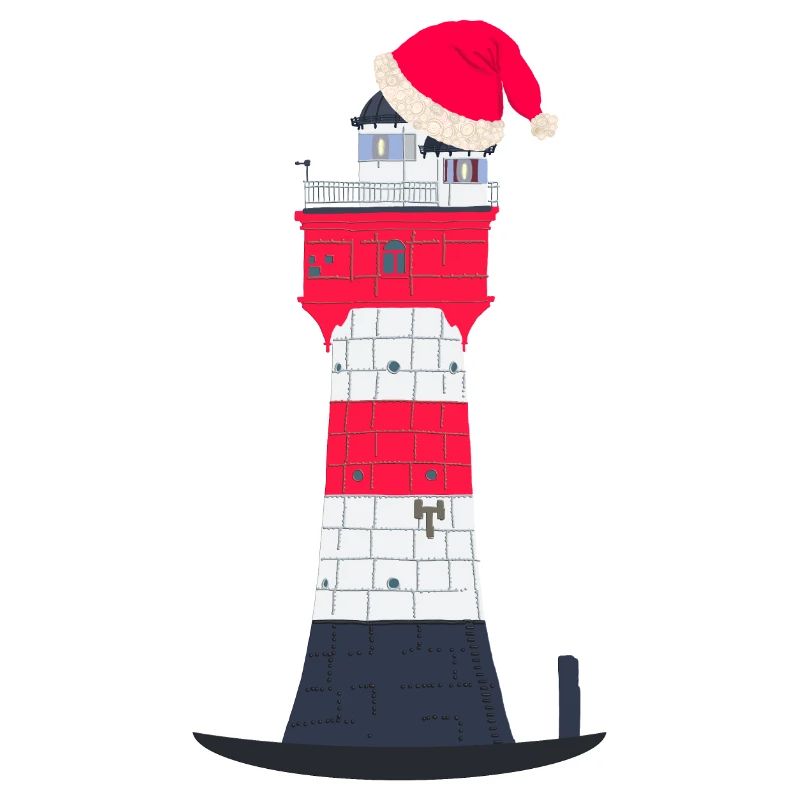Christmas, Red Sand Lighthouse with Red Hat