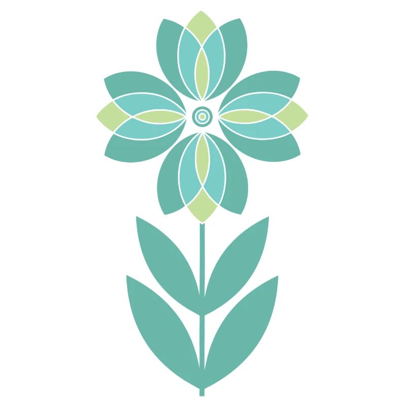 Grüne Mid-Century-Blume