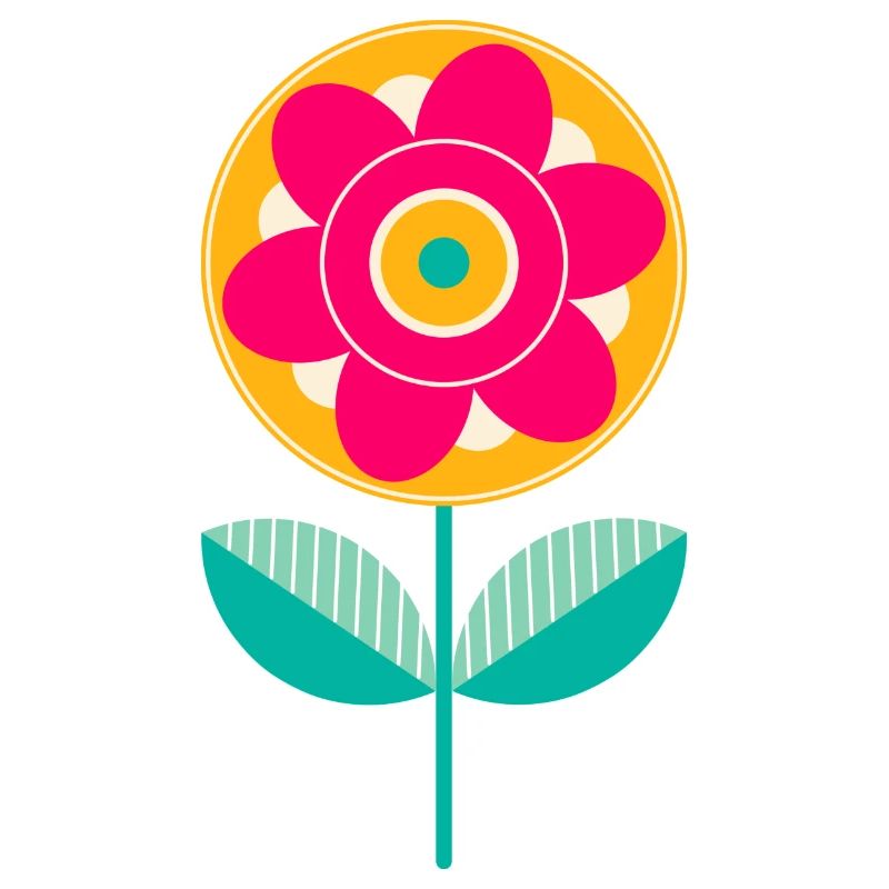 Fleur colorée mignonne