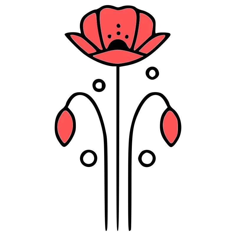 mohnblume-mohnblumen-minimalistisch-line-art-7