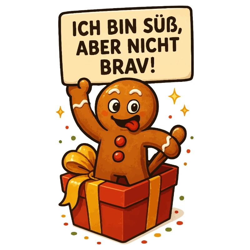 Leuke peperkoekman in een gift