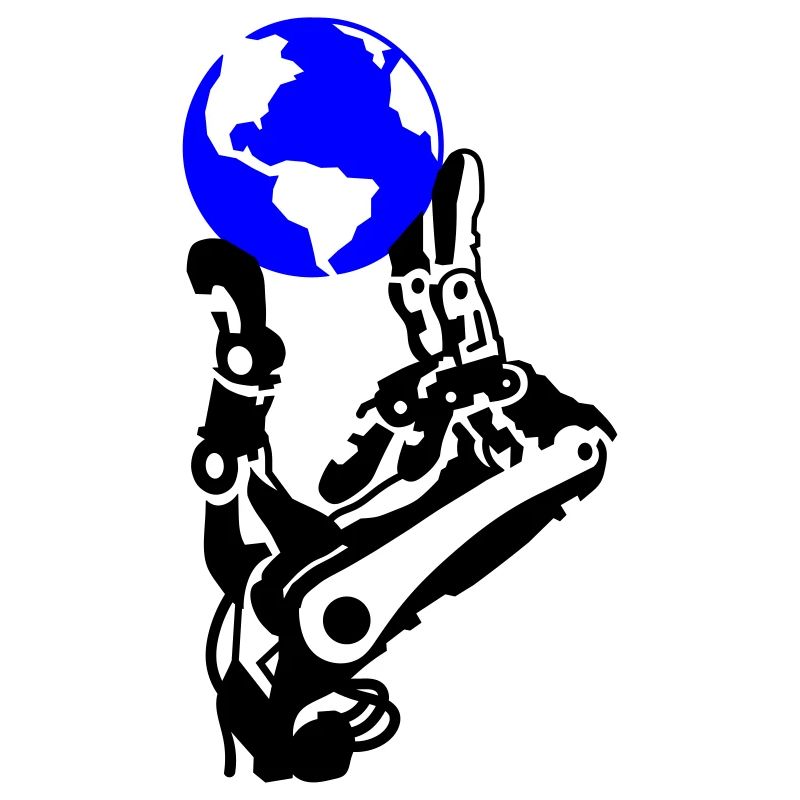 Globe dans la main robotisée