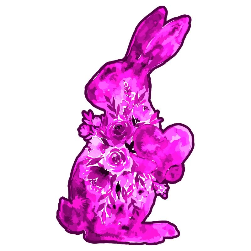 Hase Herz Wasserfarben