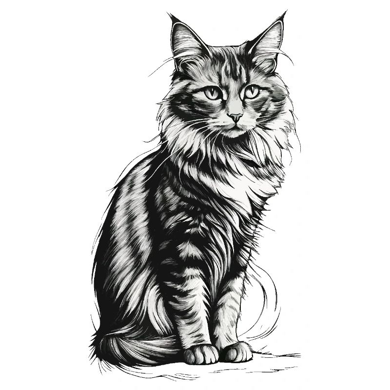 Edle Katze sitzend