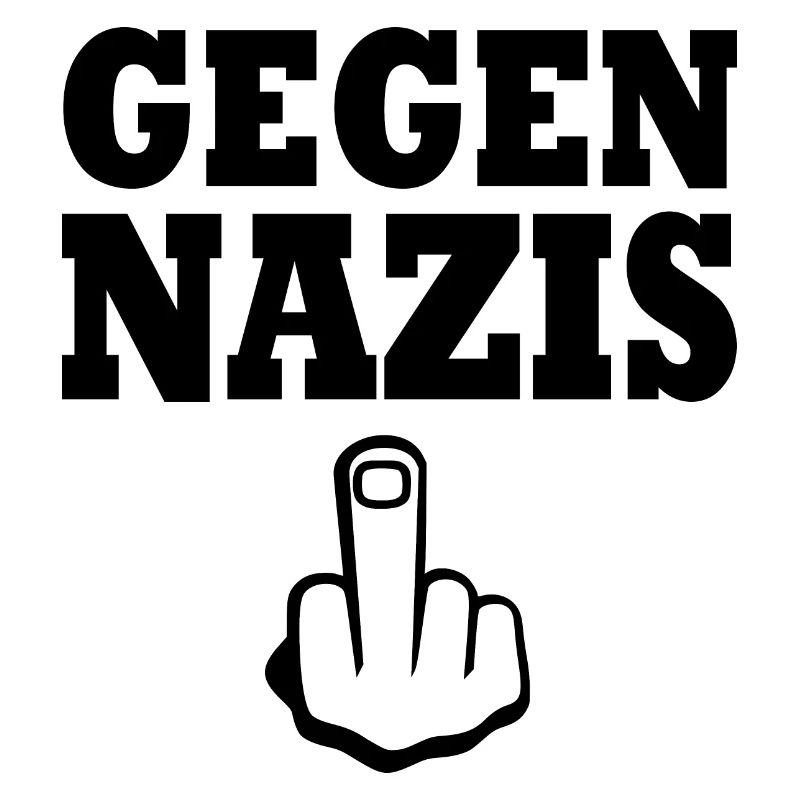 Gegen nazis Mittelfinger