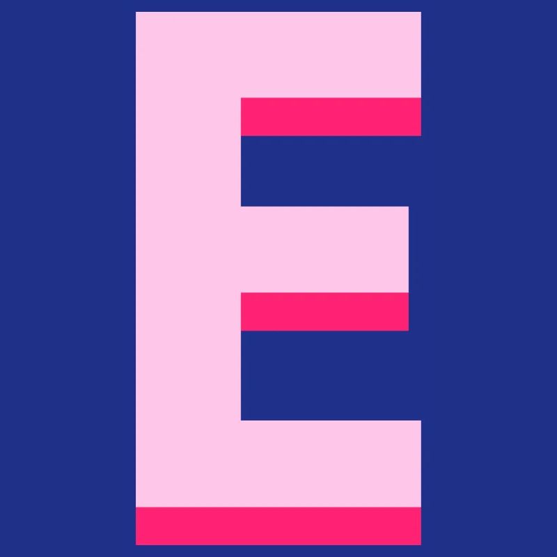 Pop und moderner rosa Buchstabe e