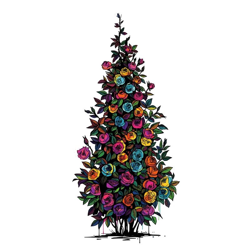 Blütenpyramide Regenbogenfarben