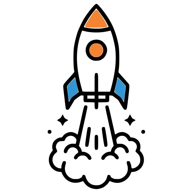 Comic spatial Rocket Launch