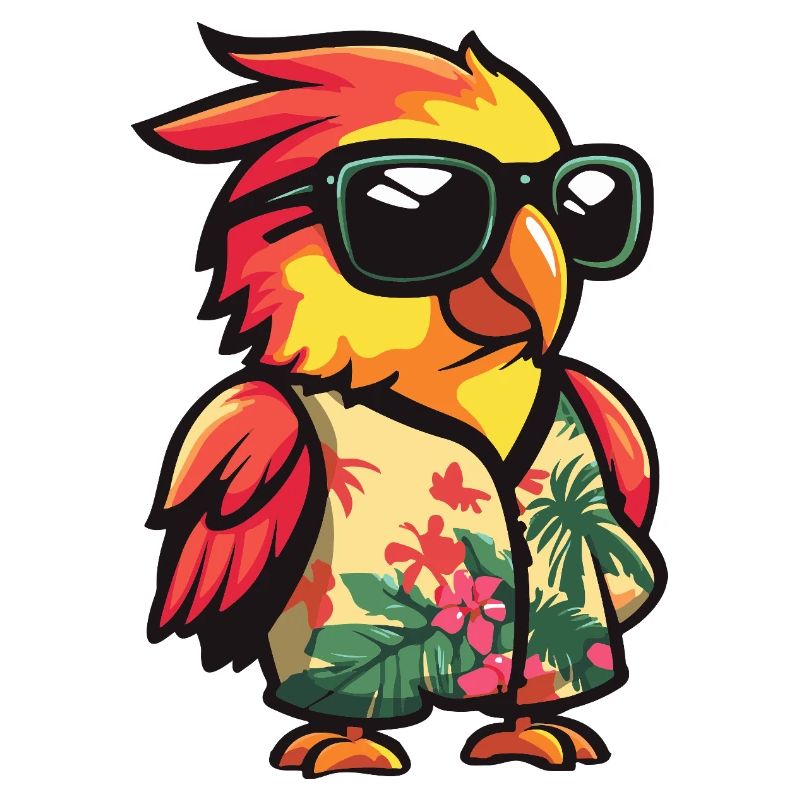 Perroquet Perruche Bande dessinée Vacances