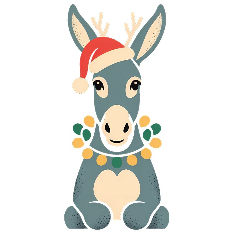 Âne Elfe Noël Drôle Mignon Mignon Cadeau