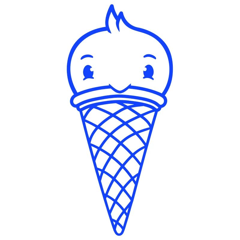 Bird Cream Waffle Cream Scoops Cornet de crème glacée
